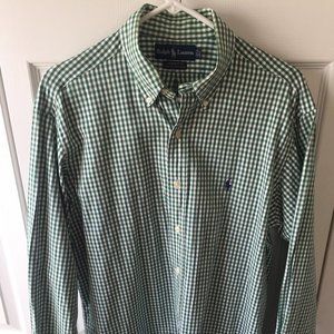 Ralph Lauren Button-down Oxford Shirt - Yarmouth 100% Cotton - Size 15.5 & 34/35